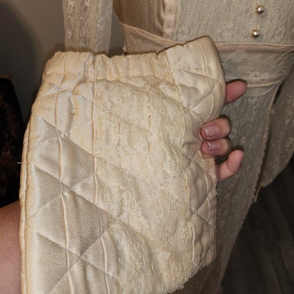 Vintage Gunne Sax Satin Gown (70's) WT - Picture 10 of 11